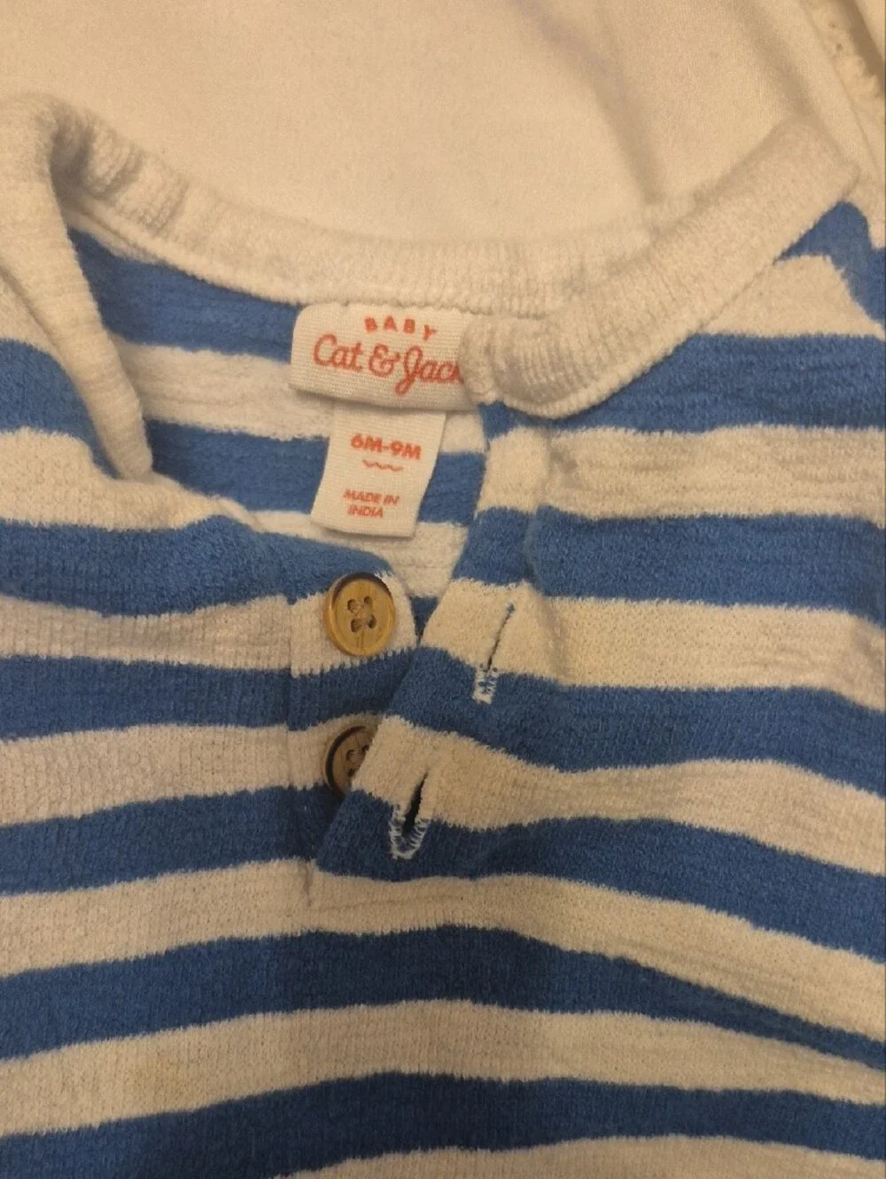 Cat & Jack Blue and White Striped Kids Pajama Set